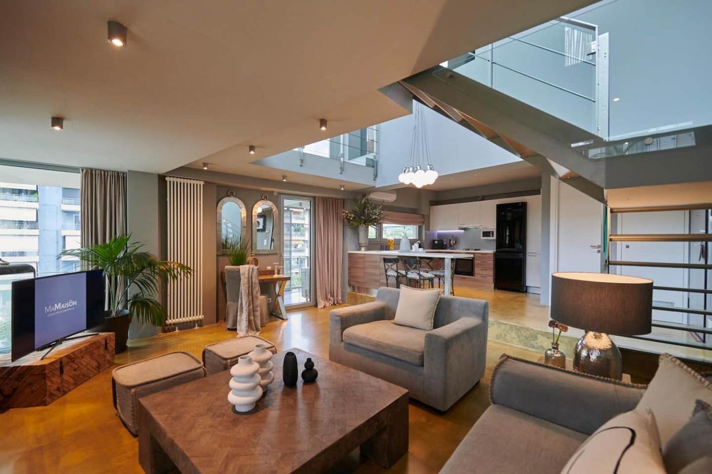 Ma Maison No5 Penthouse Loft, Private Heated Pool, Acropolis View, Ultra High Speed Internet 300 Mbps, Short Walk To Acropolis, Parking Upon Request, 1' From Metro Athens Luaran gambar